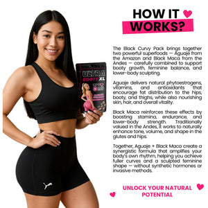 Curvy Fruit Maximum Booty Growth – Ultra Booty Powder with Aguaje + Black Maca – Glute Volume Supplement for Women Curvy FruitBuy Supplements Australia
