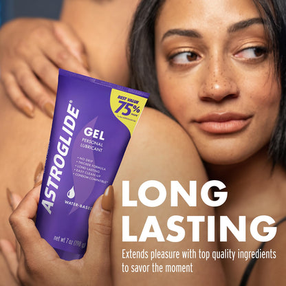 ASTROGLIDE Water-Based Lube, Thicker Gel, Stay-Put No Drip, 7 Fl Oz