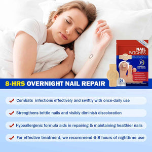 42pcs Toenail Care Patches for Dry, Weak & Cracked Nails, Deeply Moisturizing Nail Surface