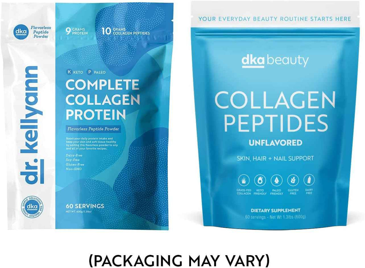 Dr. Kellyann Unflavored Collagen Peptides Powder (60 Servings) - Grass-Fed, Keto & Paleo-Friendly, Non-GMO, Gluten-Free, 1 Pack