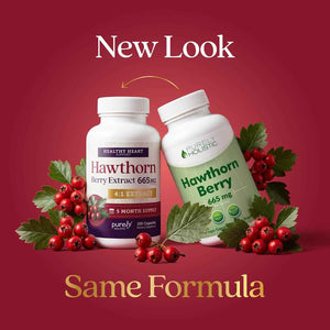 Hawthorn Berry Supplement, 5 Month Supply, Powerful 4:1 Hawthorn Extract - High Strength Hawthorne Berries, Cardiovascular Health Support, Hawthorne Berry Supplement, Vegan & Non-GMO, 150 Capsules