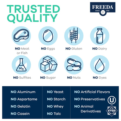 Freeda Magnesium Gluconate Vegan Supplement - 100 Tablets - Gentle and Highly Absorbable Magnesium Gluconate Supplement - Supporting Bone, Nerve & Muscle Function