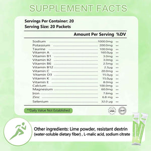 CANLIST Electrolyte Powder - Sugar Free Hydration Drink Mix with Sodium, Potassium, Magnesium - Vegan Friendly, Zero Calorie Electrolytes Supplement for Energy & Recovery (20 Stick Packets)