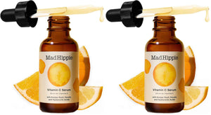 Mad Hippie Vitamin C Serum for Face - C + E + Ferulic Acid, Hyaluronic Acid, Stable Low-Irritation Formula, Brightening, 1.02 Fl Oz