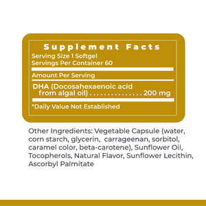 Premier Research Labs Premier DHA - Vegan DHA with Omega 3 Fatty Acids, Algae Based DHA for Women & Men, Natural DHA Supplement Suitable for Vegans- 60 Vegetarian Softgel Capsules Premier Research LabsBuy Supplements Australia