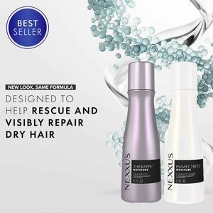 Nexxus Travel Shampoo and Conditioner, Therappe & Humectress, 3 Oz Ea - Ultimate Moisture Protein Treatment for Dry, Damaged Hair with Elastin Protein & Green Caviar - Hair Products for Women & Men
