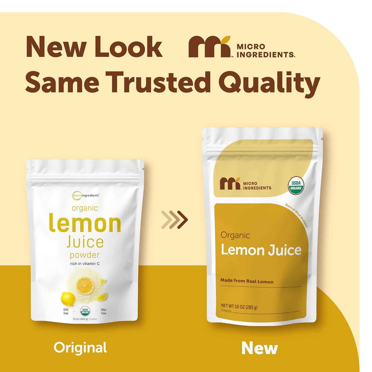 Micro Ingredients Organic Lemon Juice Powder, 10 Ounce - Natural Fruit Flavor - Made from Real Lemon - No Sugar & Additives - Great for Drinks, Smoothie & Beverages - Non-Gmo & Vegan Friendly