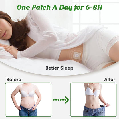 Mugwort Belly Patch,30Pcs Natural Wormwood Essence Pills and 30Pcs Belly Sticker, Moxa Hot