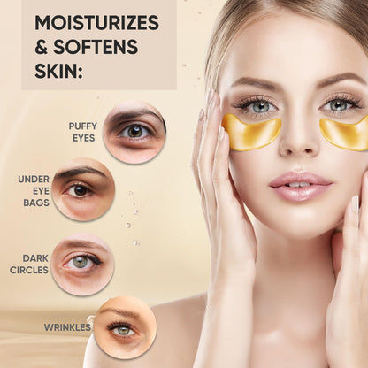 Bukamkom 24K Gold Eye Mask - 10 Pairs Intensive Starter Set