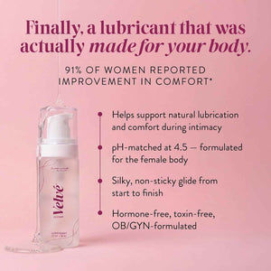 Velve Water-Based Personal Lubricant - pH Balanced, Aloe & Hyaluronic Acid