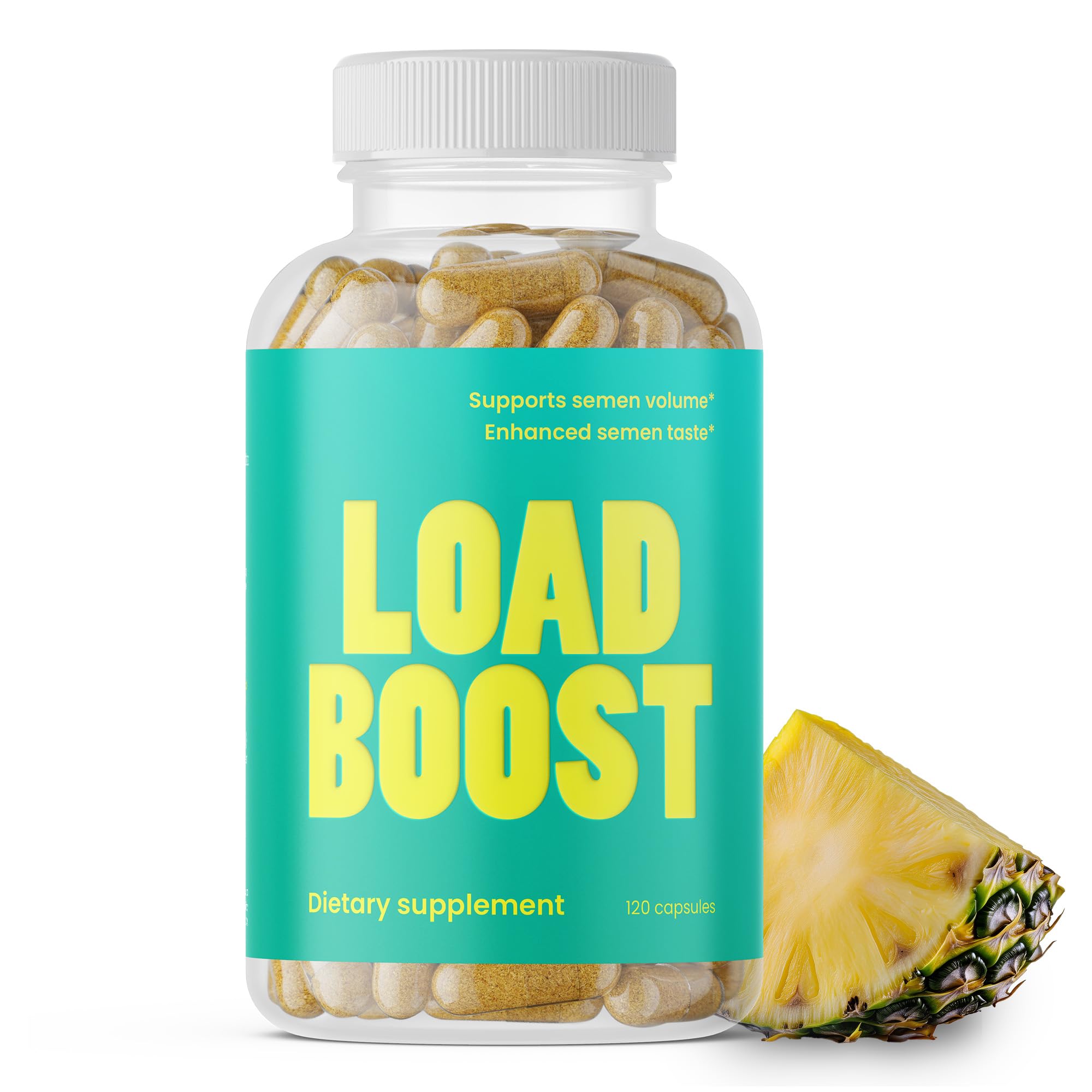 VB Health Load Boost® Semen Volume Booster for Men - Daily Men's Semen Health & Fertility Supplement - Lecithin, Pygeum, L-Citrulline, Zinc, Copper & Bromelain - 120 Capsules (1 Month Supply)