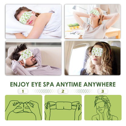 ZHENYEMEI Self-Heating Steam Eye Mask - 6A Silk Cotton Warm Compress for Dry Eye Relief - No Microwave Needed (18 Pack)