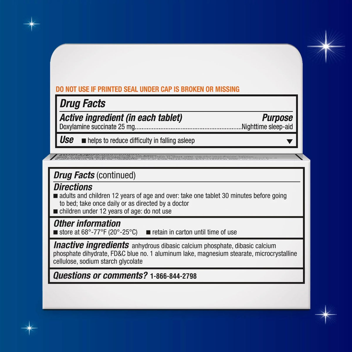 Unisom SleepTabs, Nighttime Sleep-aid, Doxylamine Succinate, 80 Tablets (Pack of 2)
