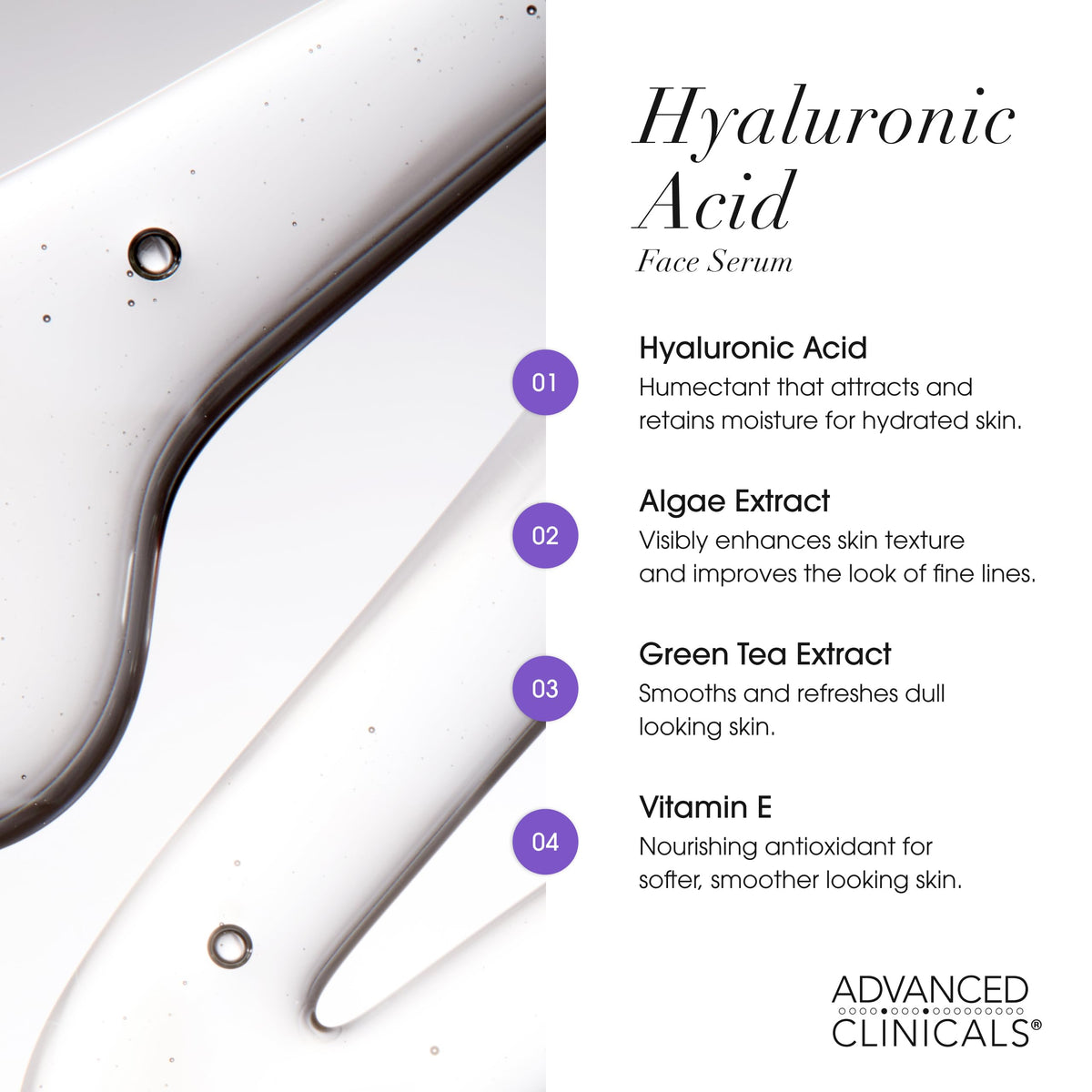 Advanced Clinicals Hyaluronic Acid Serum – Ultra-Hydrating Duo (52ml x 2)
