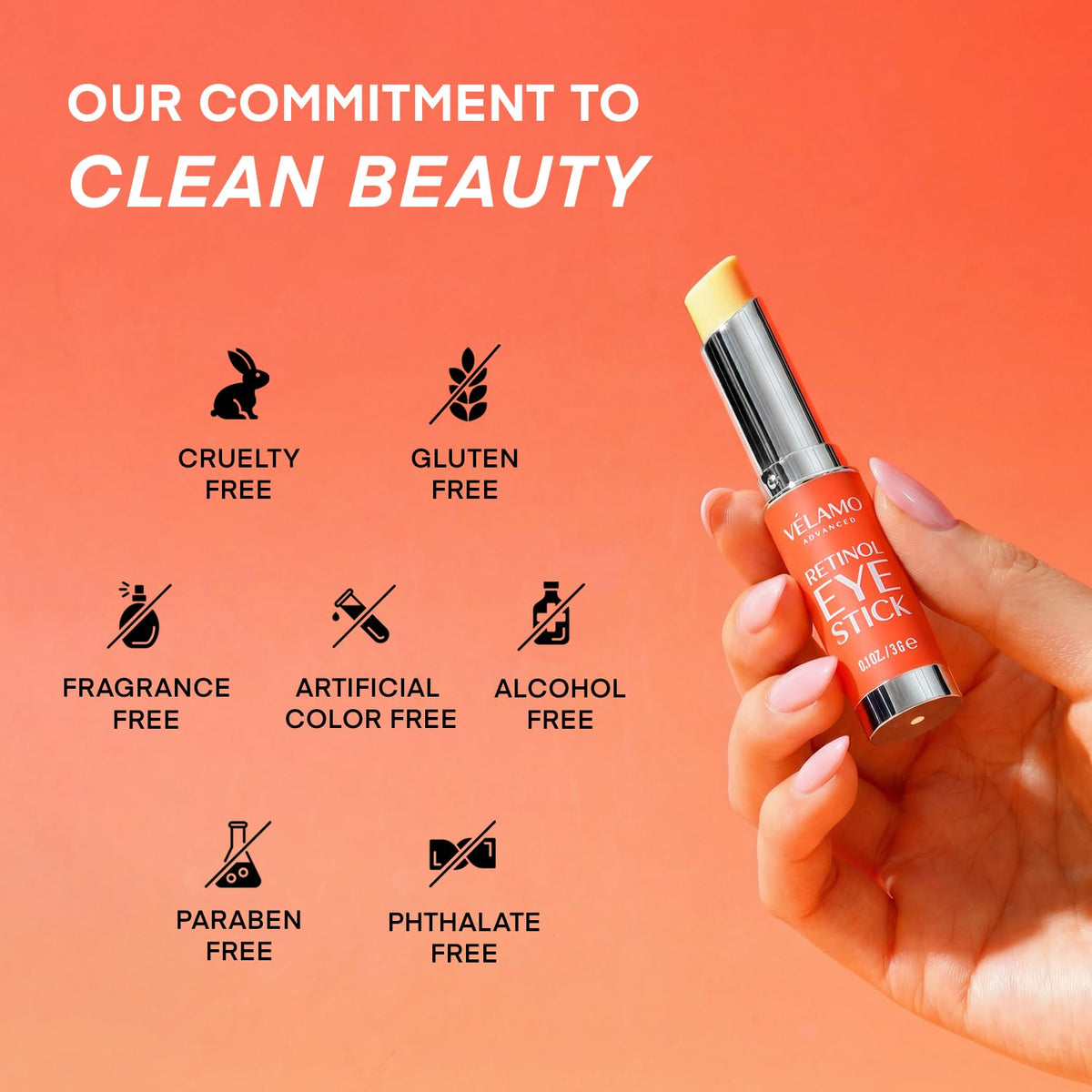 VELAMO ADVANCED Retinol Eye Stick (3g) - Renewing & Firming Under Eye Balm for Dark Circles, Puffiness & Wrinkles