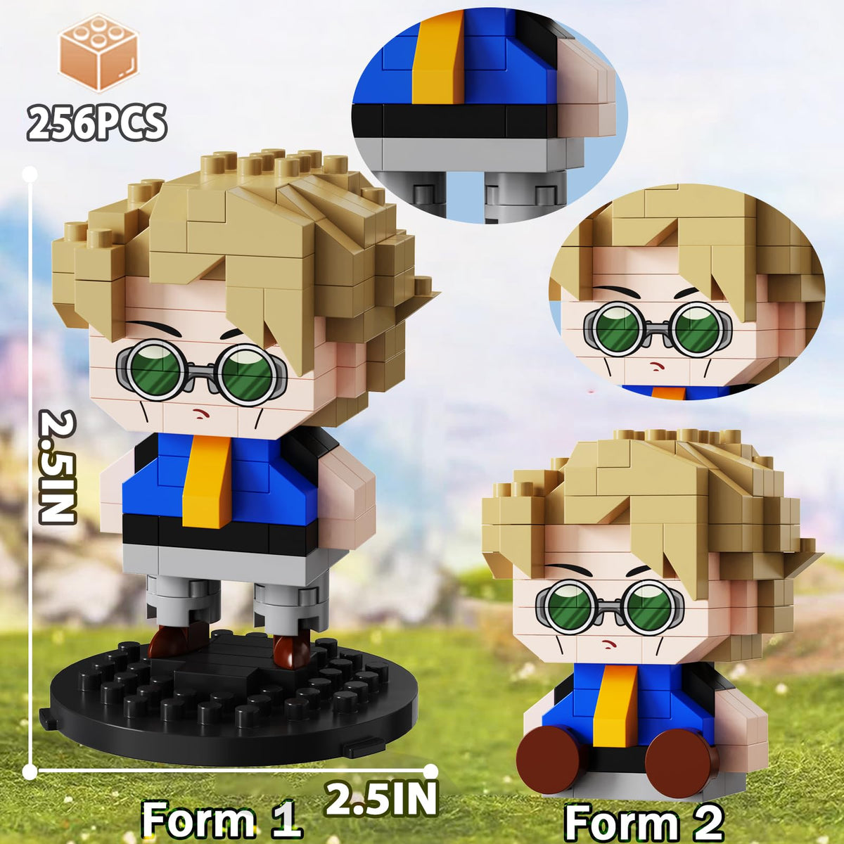 5 JJK Jujutsu Battle Figures Building Blocks Set, 2IN1 Sitting&Standing Cute Popular Spell Kaisen Characters Brick Micro Headz, Japanese Manga Merch Ideal Valentine's Day Gift for Adult Teen 961PCS