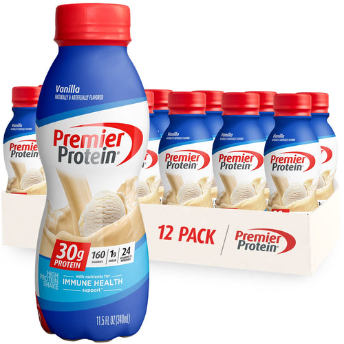 Premier Protein Shake Bottle, Vanilla, Liquid, Powder, keto, 30g Protein, 1g Sugar