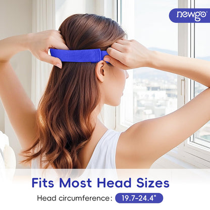 NEWGO Cooling Eye Mask – Cold Ice Pack for Puffy Eyes, Dark Circles, Headache & Stress Relief (Navy Blue)