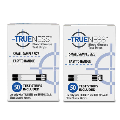 TRUENESS Blood Glucose Test Strips, 50 Count - Blood Glucose Test Strips Compatible with TRUENESS Family of Self Monitoring Blood Glucose Meters, Fast 5 Second Results