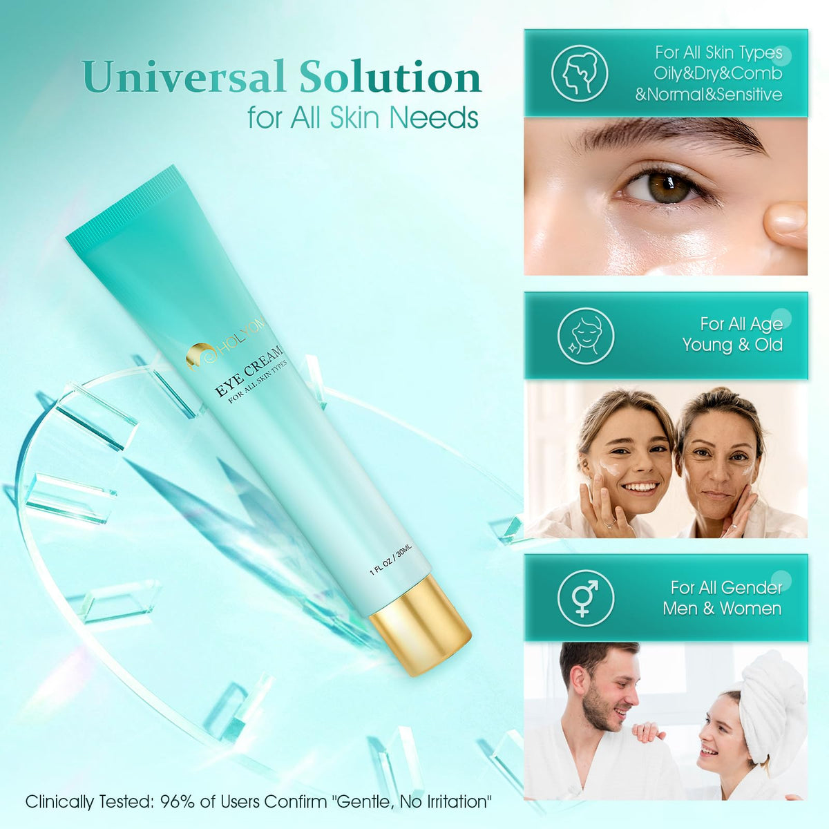 HOLYOM Advanced Eye Cream - Instant Firming & Tightening (1 oz)