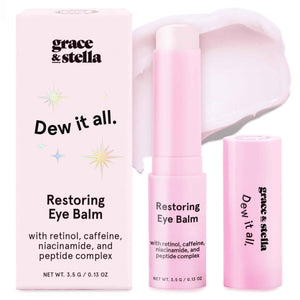 grace & stella Under Eye Brightener Balm Stick - Travel Size Toiletries - Retinol & Caffeine Eye Cream
