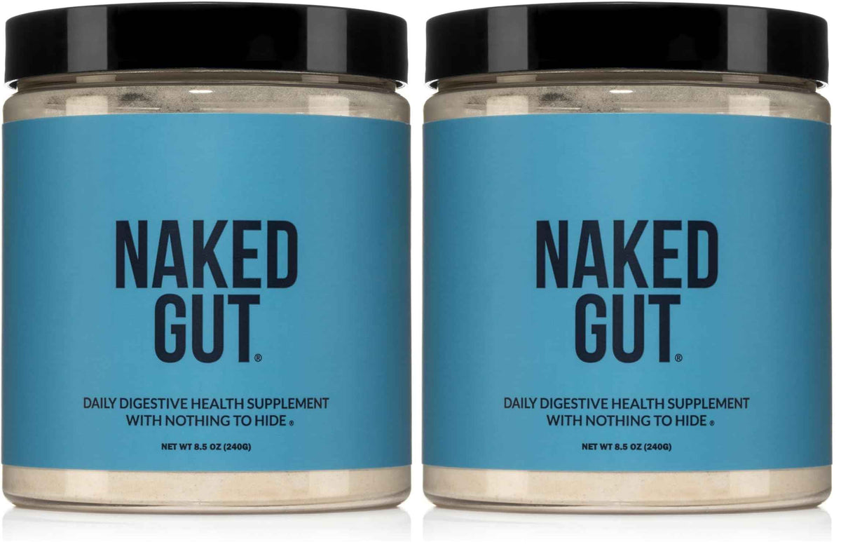 NAKED Gut - Daily Gut Health Supplement - Natural Gut Health Powder for Gut Cleanse, Digestive Support, GMO-Free, Soy-Free, Gluten-Free, Vegan and Hypoallergenic, 40 Servings