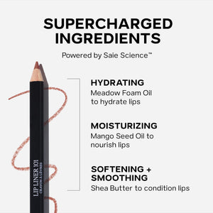 Saie Lip Liner 101 - Lip Pencil Made with a Creamy, Soft Matte Formula for a Naturally Framed or Fully Filled Look - Supercharged with Shea Butter & Jojoba Oil - Tease (.05 oz) SaieBuy Supplements Australia