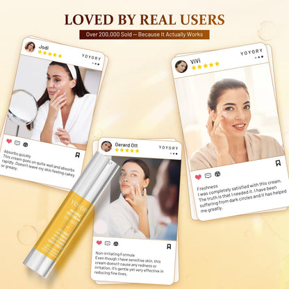 Rapid Retinol Eye Cream (0.67 fl oz) - Anti-Aging Treatment for Eye Bags, Dark Circles & Wrinkles | Hydrating Under Eye Moisturizer for Men & Women (Yellow Edition)
