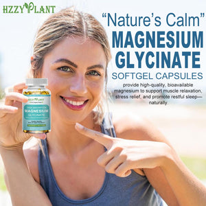 Magnesium Glycinate 500mg Softgels, High Absorption Magnesium Supplement Softgel Capsules for Muscle, Heart, Sleep & Bone Support, Stress Relief, Nerve Health & Metabolism, Non-GMO, 2 Month Supply HZZYPLANTBuy Supplements Australia