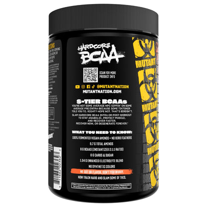 Mutant Hardcore BCAA - Pre, Intra or Post Workout - BCAA Next Level branched-Chain Amino Acids Supplement - Hydration + Recovery - 30 Serving - Blue Raspberry