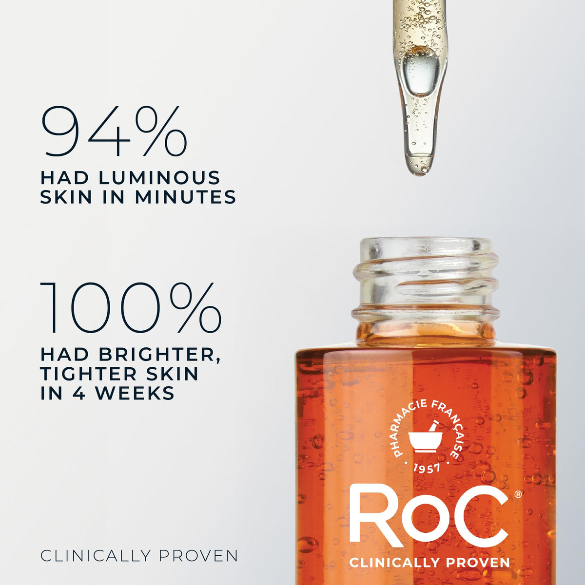 RoC Multi Correxion Revive + Glow 10% Active Vitamin C Serum (1 fl oz) – Daily Anti-Aging Brightening Treatment for Wrinkles & Uneven Skin Tone