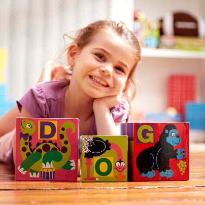 Melissa & Doug Deluxe 10-Piece Alphabet Nesting and Stacking Blocks - FSC Certified