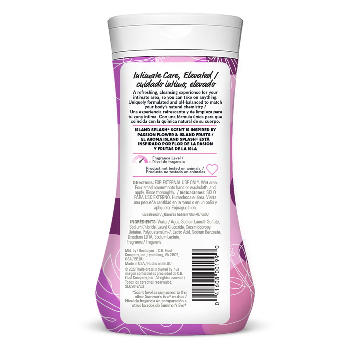 Summer's Eve Island Splash Refreshing Daily All Over Feminine Body Wash, Removes Odor