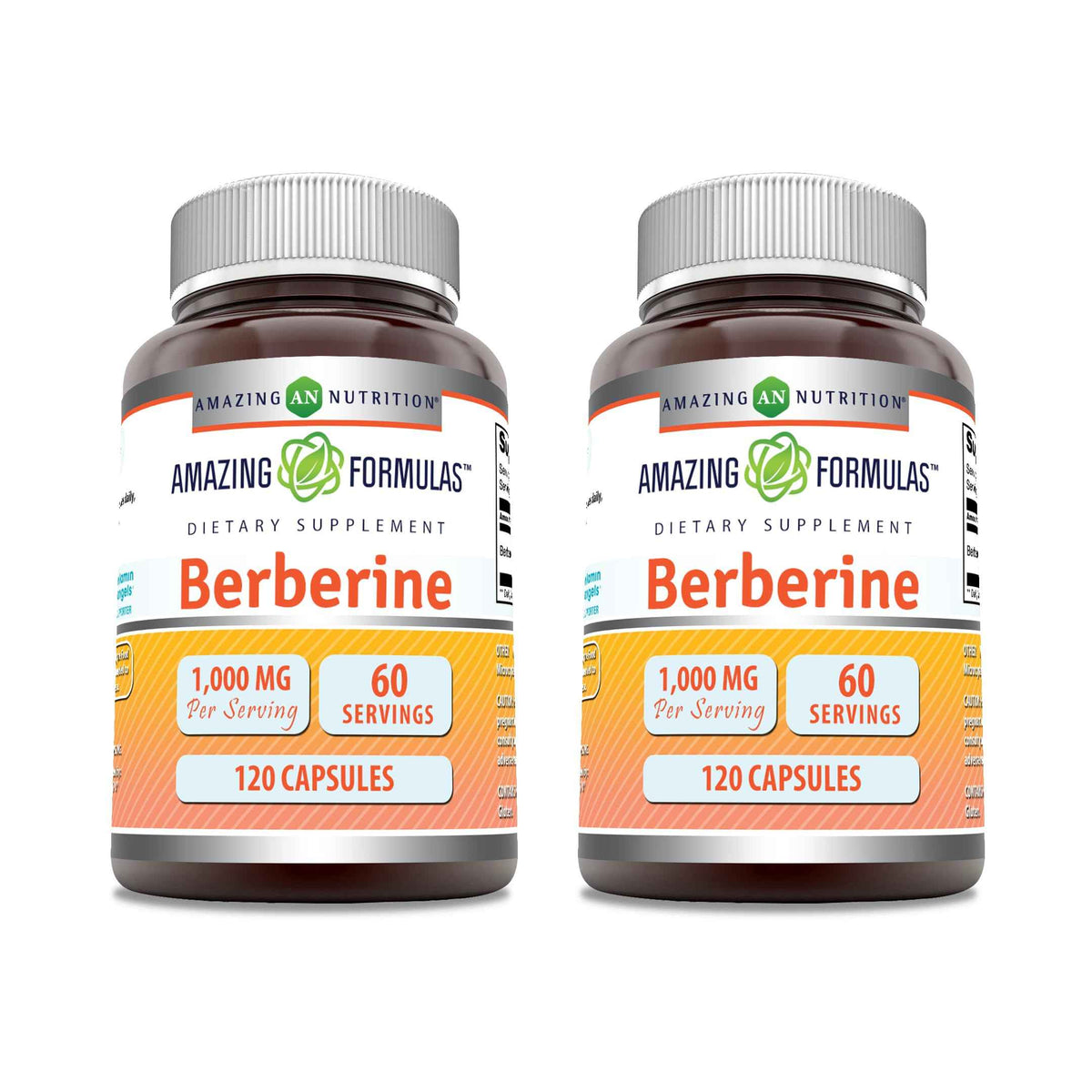 Amazing Formulas Berberine 1000mg Per Serving Capsules Supplement - Non GMO - Gluten Free - Made in USA (360 Count)