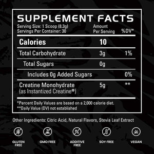 Gains in Bulk Instantized Creatine Monohydrate for Women and Men, Soluble Pre Workout Powder, Supports Muscle Building, Strength and Performance, Unflavored and Sweet Lemonade, 60 Servings