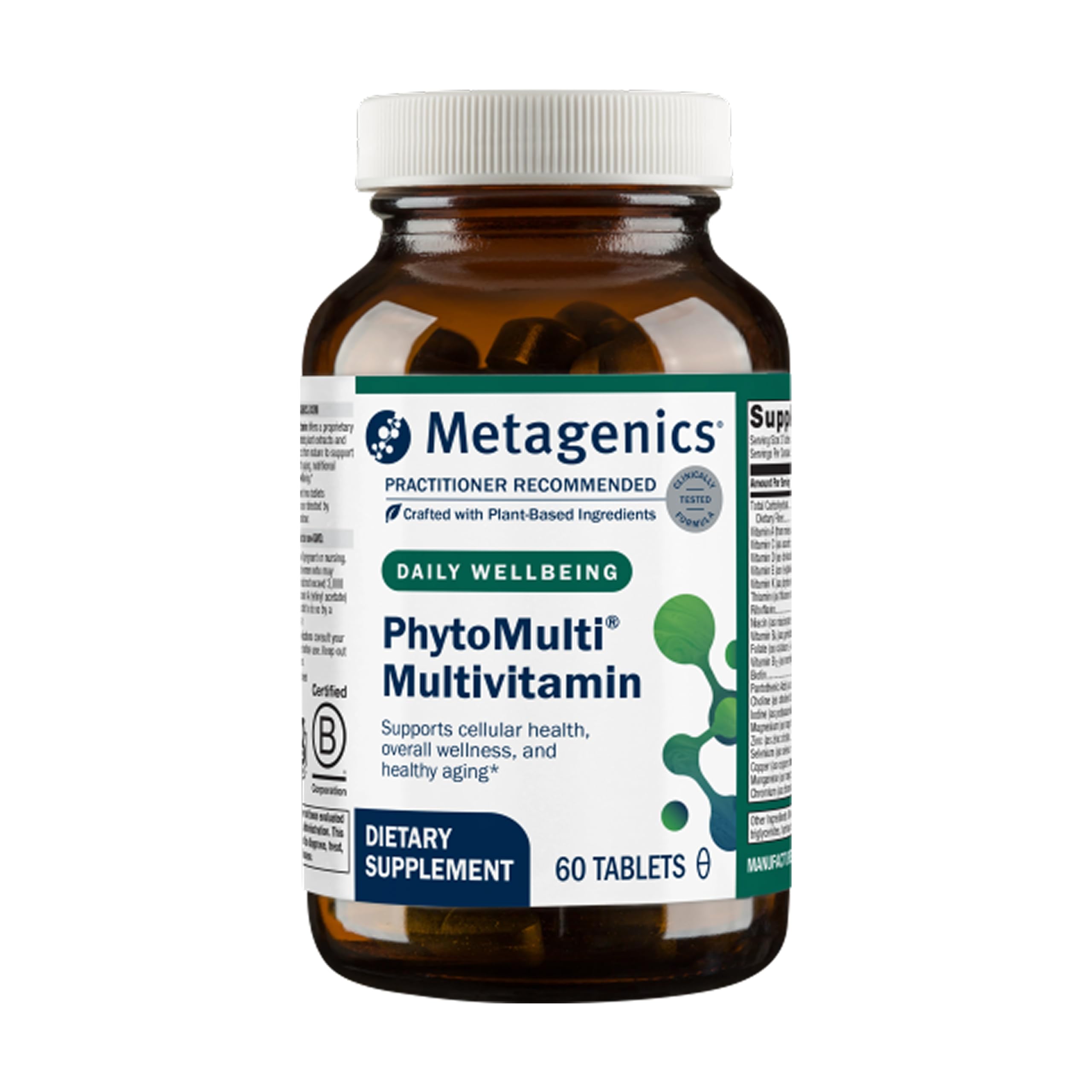 Metagenics PhytoMulti Multivitamin Without Iron-Daily Multi for Men & Women with 20+ Vitamins, Minerals & Phytonutrients for Antioxidant & Immune Support-Non-GMO, Gluten-Free - 60 Tablets