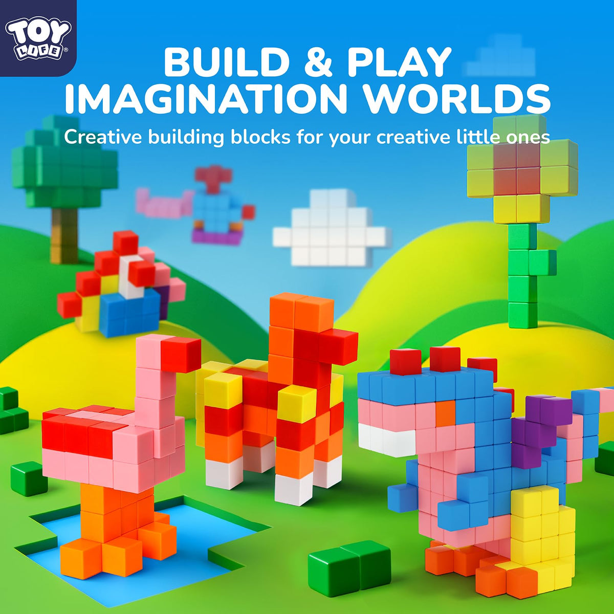 TOY Life Primary Magnetic Blocks, 80-Piece STEM Set, Ages 3-8