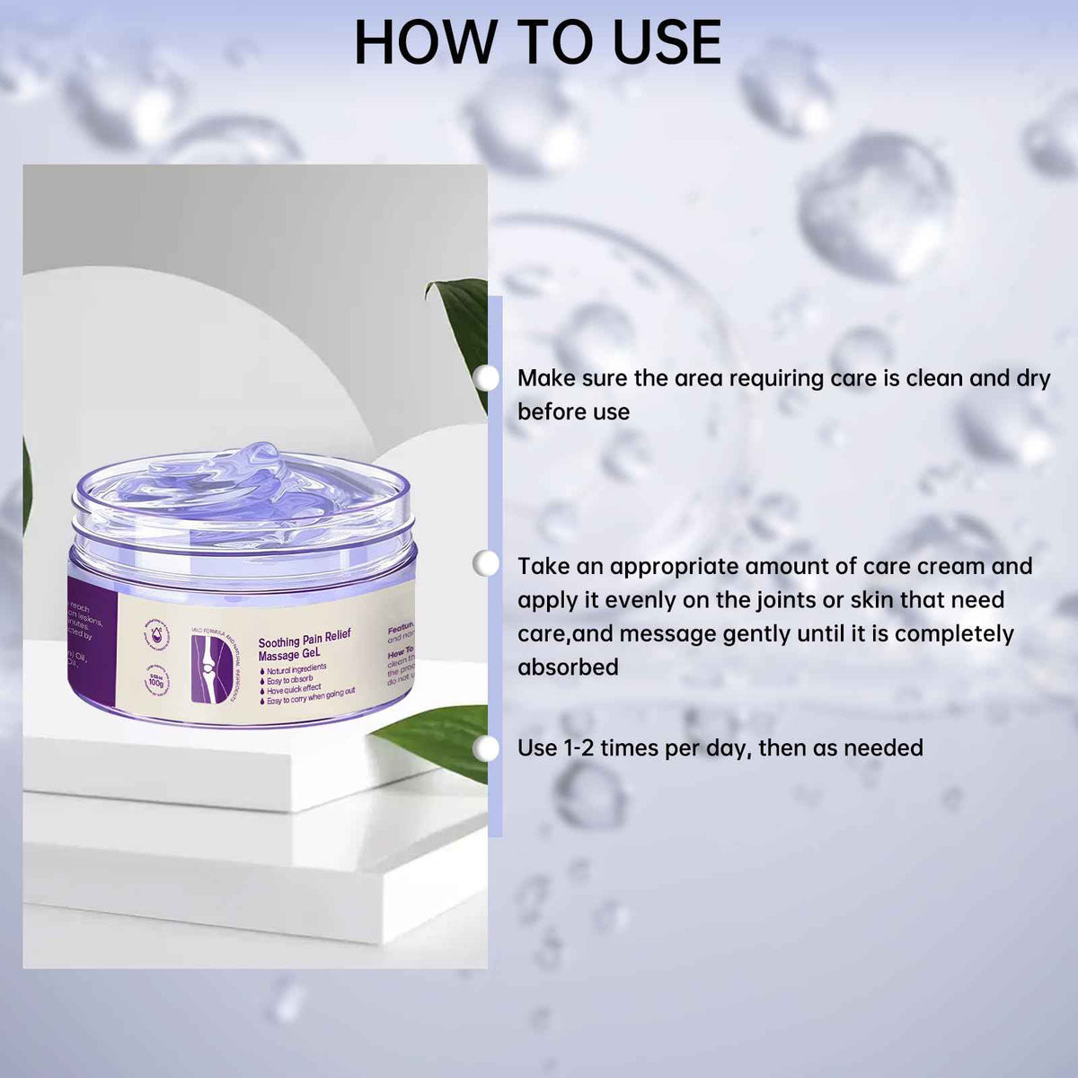 2PCS Kresin Joint Pain Gel Purple Gel,Soothing Pain Relief MassageGel,Purple Joint Repair Cream,Effective Soothesfor Back, Neck, Hands, and Feet