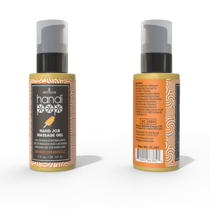 Handipop Edible Massage Gel | Water Based Hand Job & Oral Edible Gel for Men, Women and Couples (Orange Creamsicle)