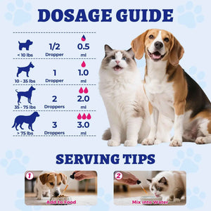 4oz Wellix Natural Cat & Dog UTI Treatment Drops,Cat & Dog Urinary Tract Infection Treatment - Cranberry & D-Mannose for Dogs & Cats - Kidney Health Supplement