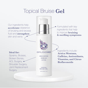 BruiseMD Topical Gel for Bruising and Swelling, 20% Arnica, Bromelain, Caffeine, Advanced Concentrated Bruise Treatment Formula, 60g (2 fl oz) BruiseMDBuy Supplements Australia