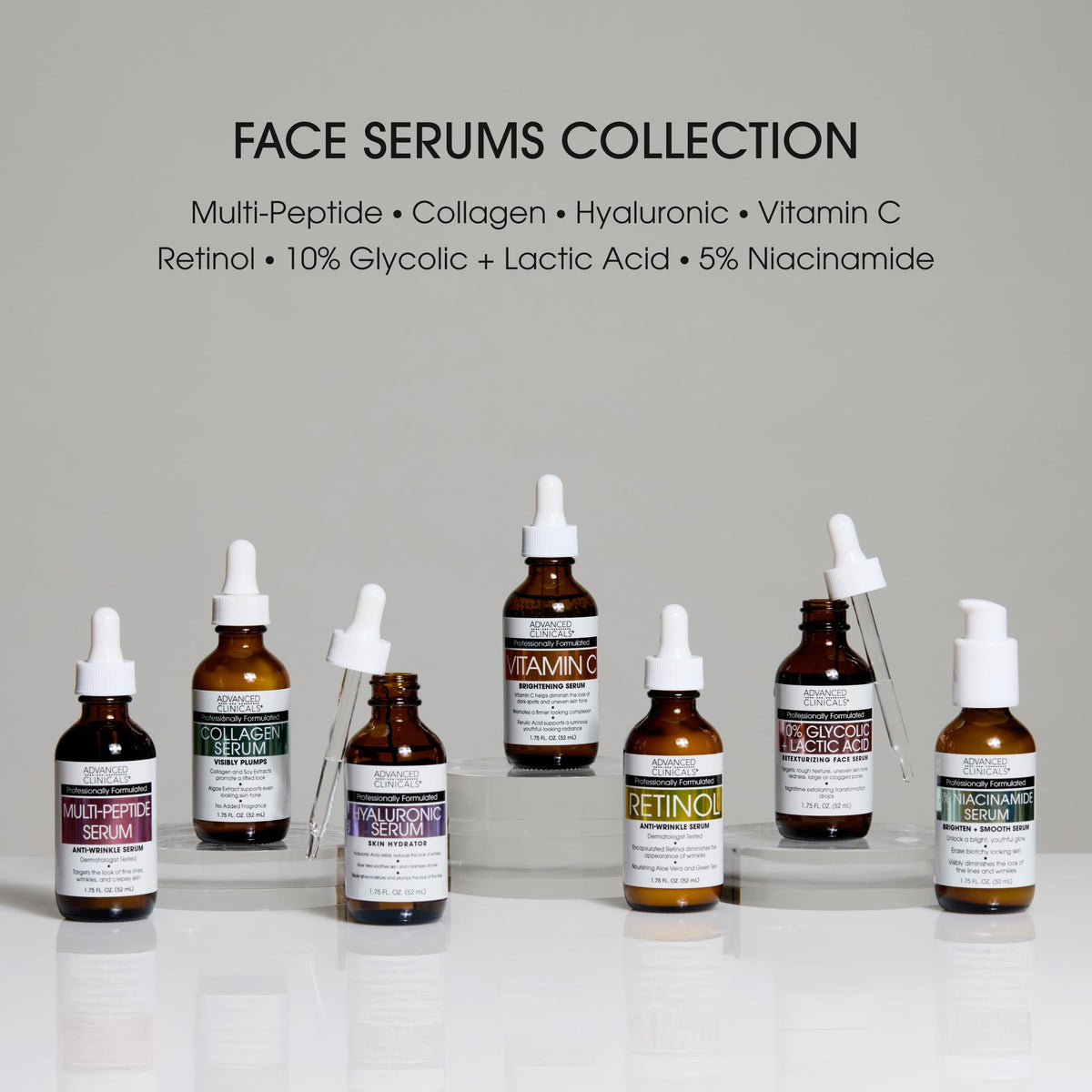 Advanced Clinicals 3PC Skincare Set – Vitamin C, Retinol & Hyaluronic Acid