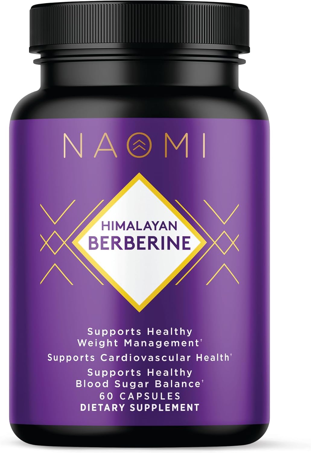 NAOMI Himalayan Berberine 500mg - Supports Healthy Metabolic Function & Balanced Lipid Profile - Patented HIMABERB, 97% Pure Berberine HCl, Supports Healthy Energy, 60 Capsules, 1-Month Supply