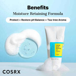 COSRX Low pH Good Morning Gel Face Cleanser, 5.07 fl oz, BHA Face Wash, Daily Mild Face Cleanser for Sensitive Skin