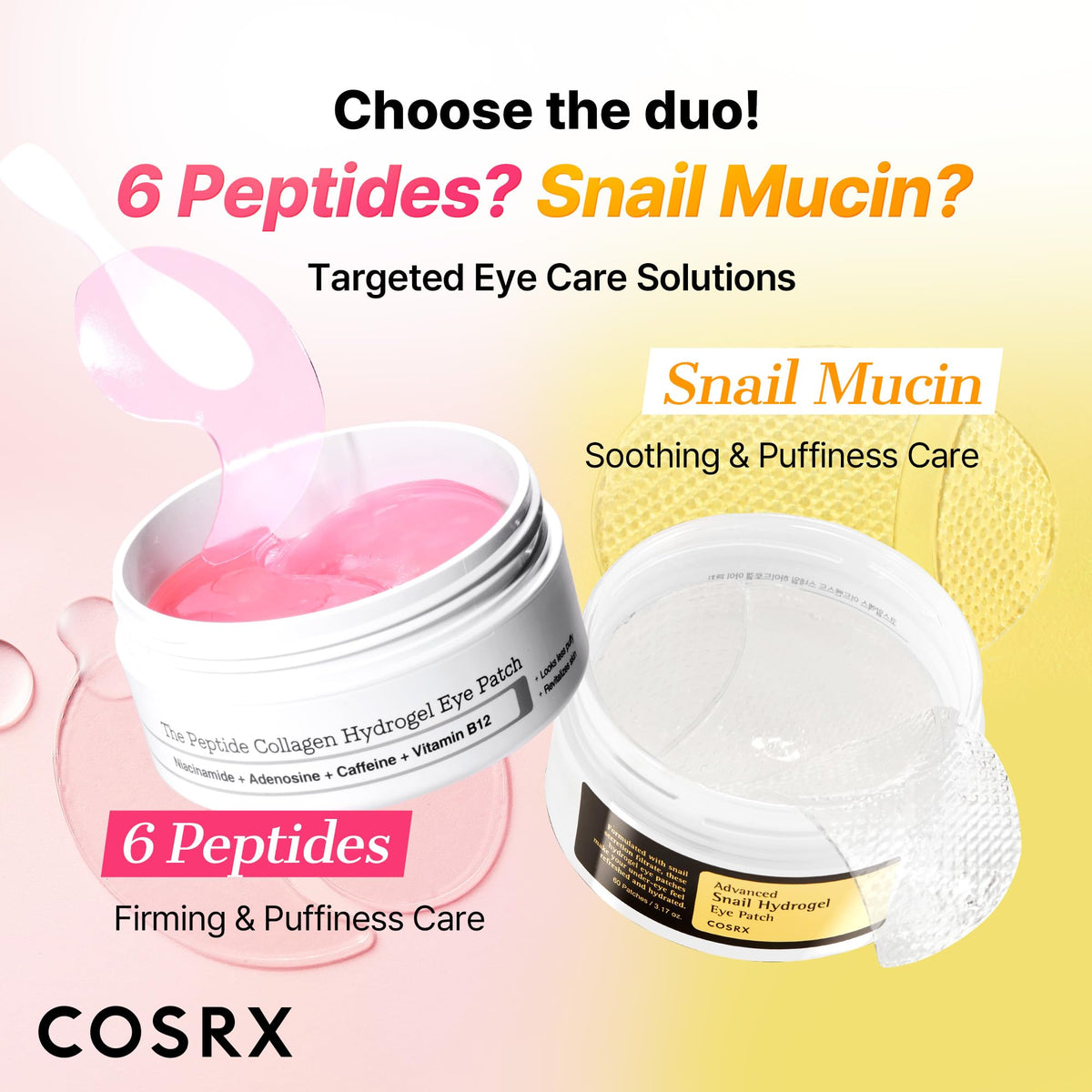 COSRX Advanced Snail Peptide Eye Cream (25ml / 0.84 fl.oz) – 73.7% Snail Mucin & Niacinamide for Dark Circles, Puffiness & Anti-Aging