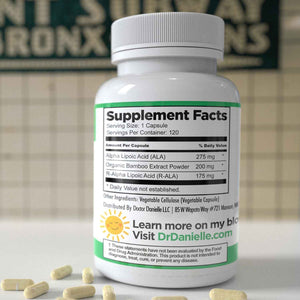 Alpha-Lipoic Acid by Dr. Danielle, Neuropathy Support, Non-GMO, Gluten-Free, Vegan, Soy-Free, Promotes Healthy Blood Sugar, Alpha R Lipoic Acid R-ALA, R-ALA, 120 Veggie Caps