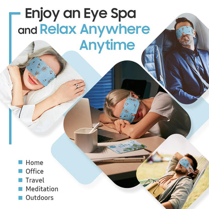 BeHoomi Self Heating Steam Eye Mask – Jasmine Scented Warm Compress Heated Eye Mask for Sleep, Spa & Relaxation (20 Pack)