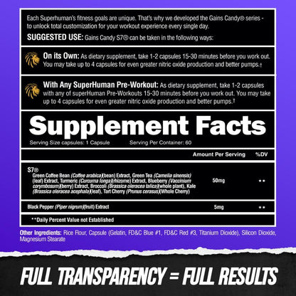 ALPHA LION Gains Candy, Supplement Pills that Support Weight Loss, Appetite Suppressant, Keto-Diet Friendly, Decrease Body Fat, Upgrade Energy & Workout Performance, 60 Capsules (MitoBurn)