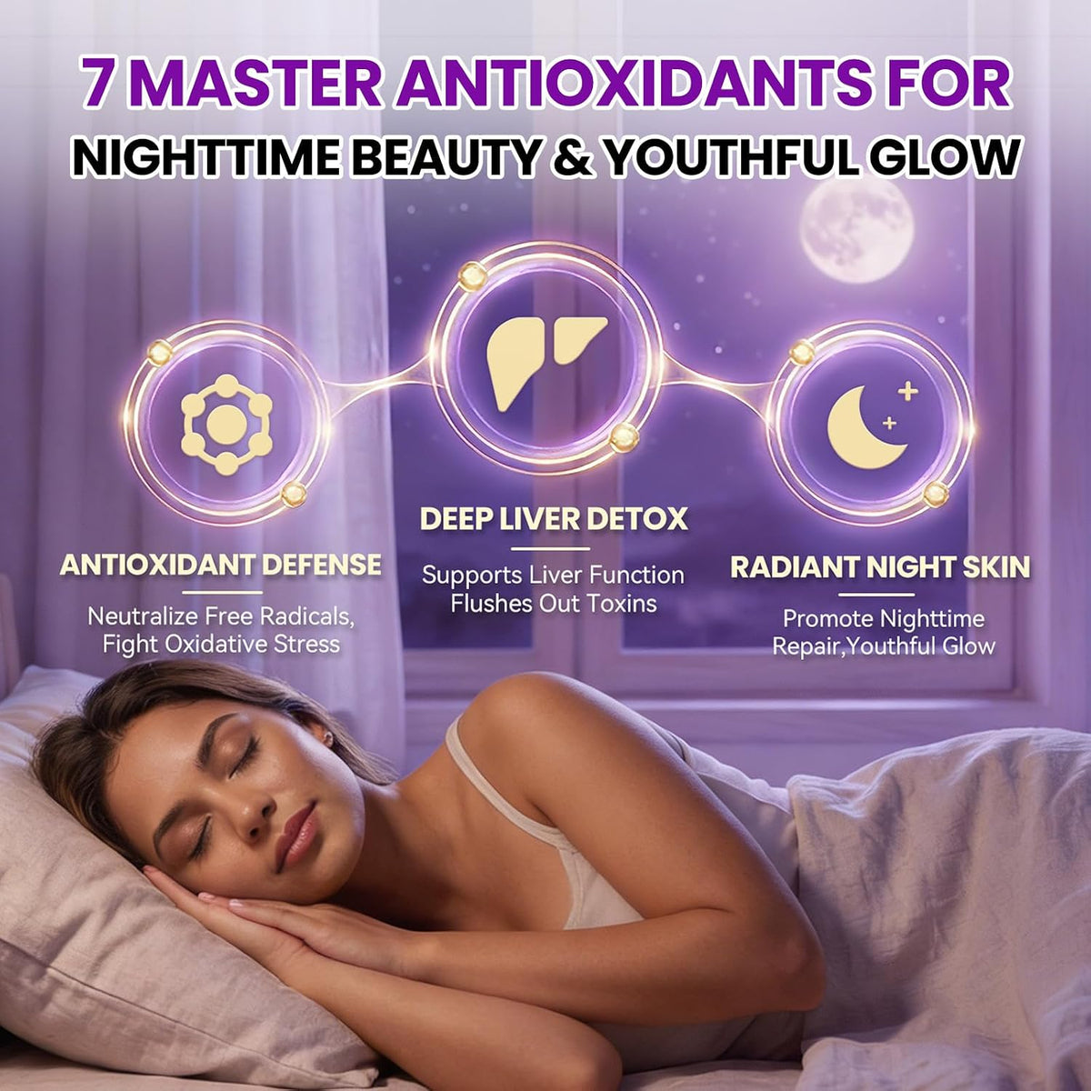 Liposomal Glutathione 1158mg with Astaxanthin for Skin Health 60 Vegan CT - 15-in-1 with Milk Thistle, Alpha Lipoic Acid, Antioxidant Complex for Nighttime Skin Radiance, Cellular Health & Liver Detox