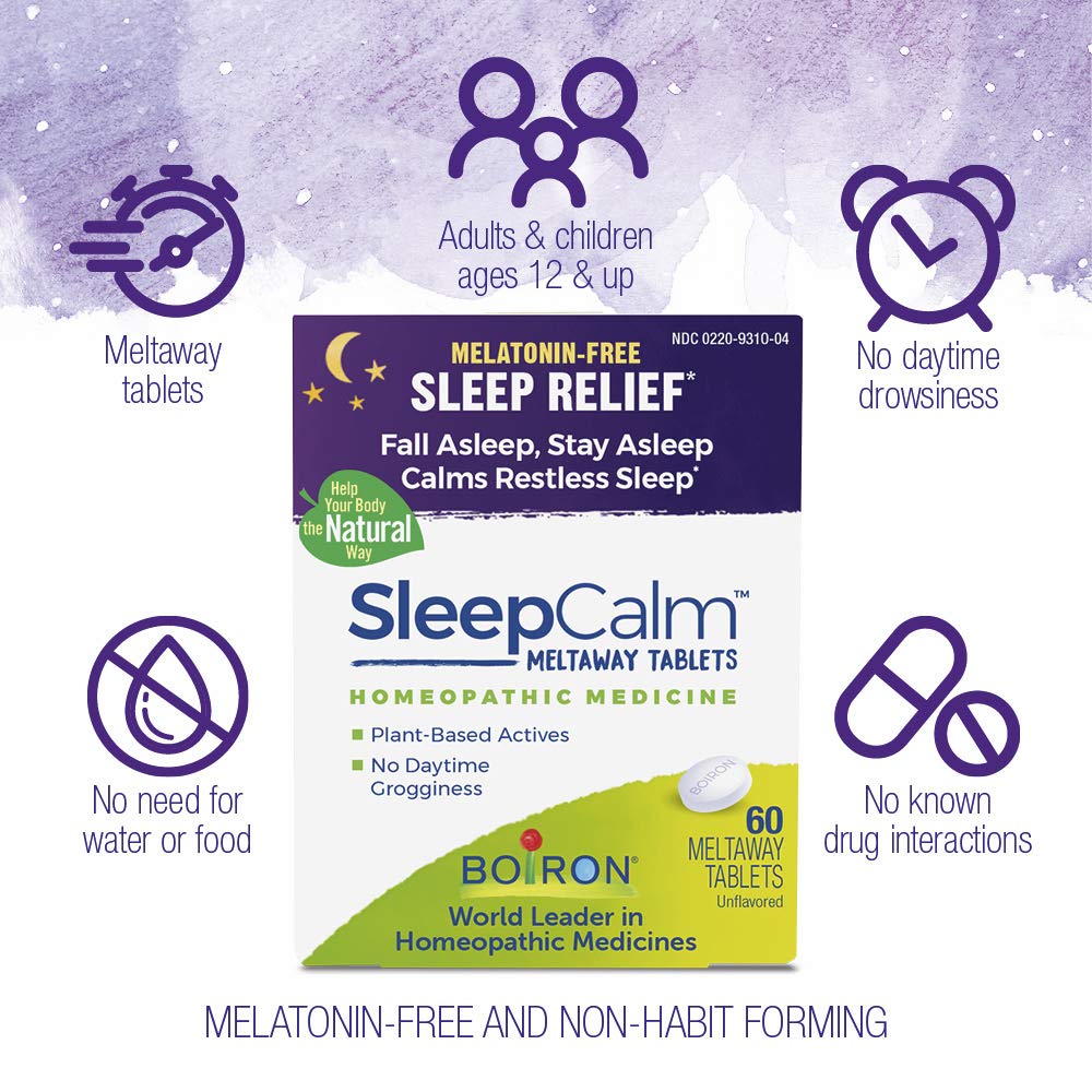 Boiron SleepCalm - Melatonin-Free and Non Habit-Forming - Dissolvable Tablets - 180 Count